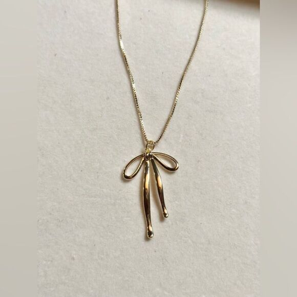 Boho bow necklace M983 - Picture 2 of 6